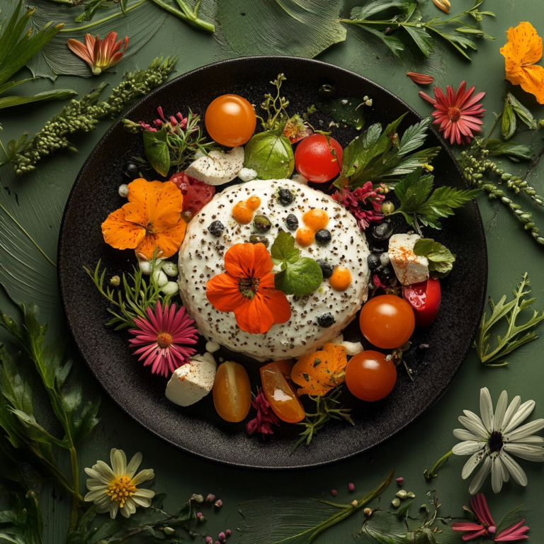 Featured image showcasing a beautifully plated vegan dessert with vibrant colors and artistic presentation