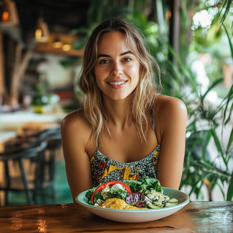 Dynamic display of vegan inspiration and sustainable living, showcasing a balanced lifestyle