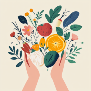 A display of carefully curated vegan beauty products arranged elegantly on a modern vanity